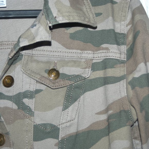 NWT TIME AND TUE Camouflage Military Denim Jacket - Picture 3 of 6